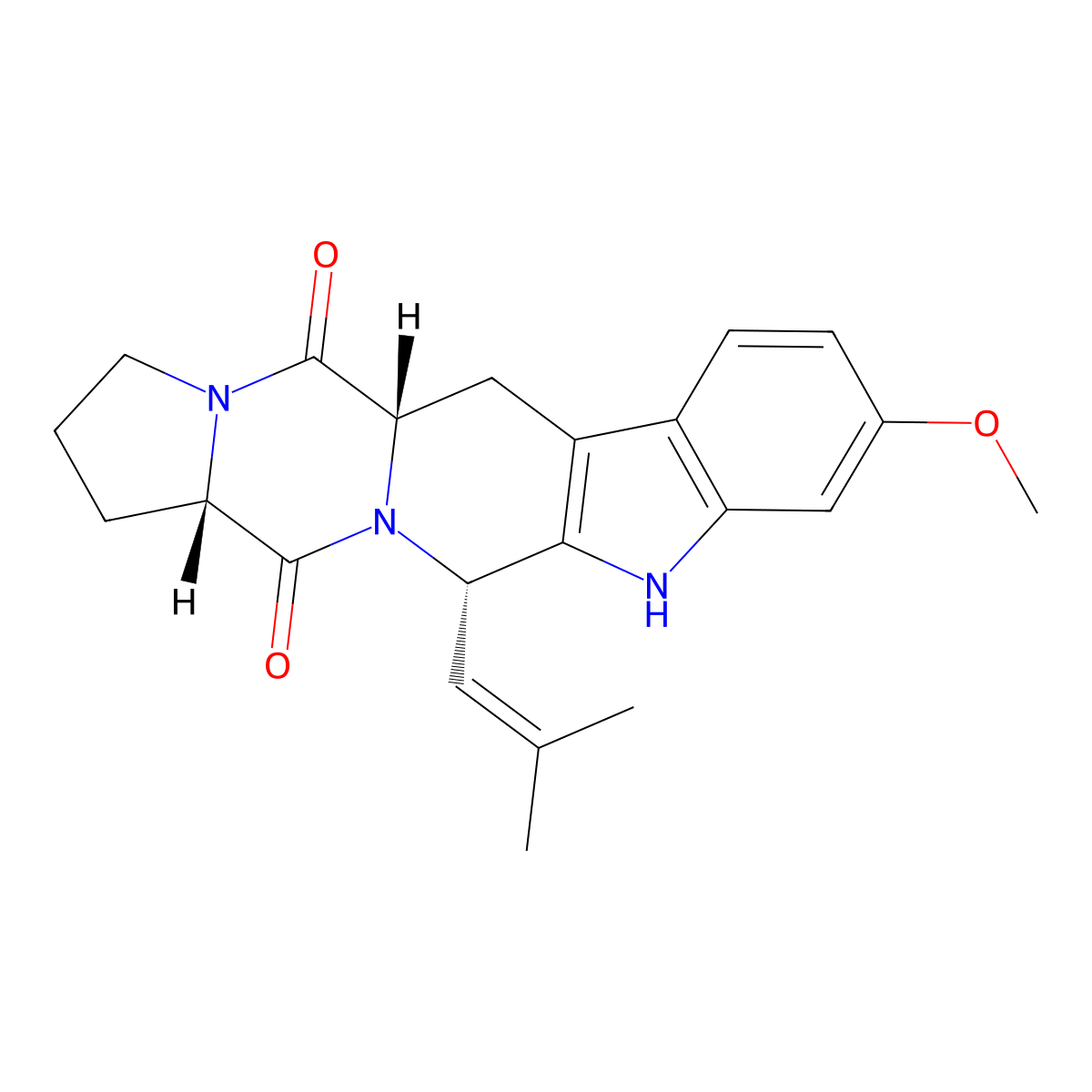 Fumitremorgin C molecular structure, CAS 118974-02-0