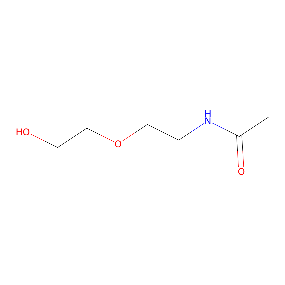 Acetamidoethoxyethanol molecular structure, CAS 118974-46-2