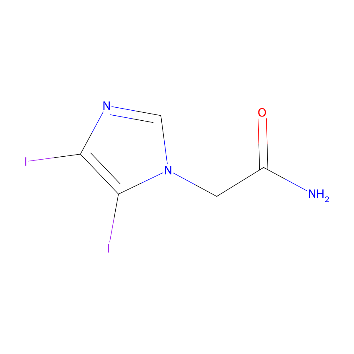 2-(4,5-diiodo-1H-imidazol-1-yl)acetamide molecular structure, CAS 1189749-26-5