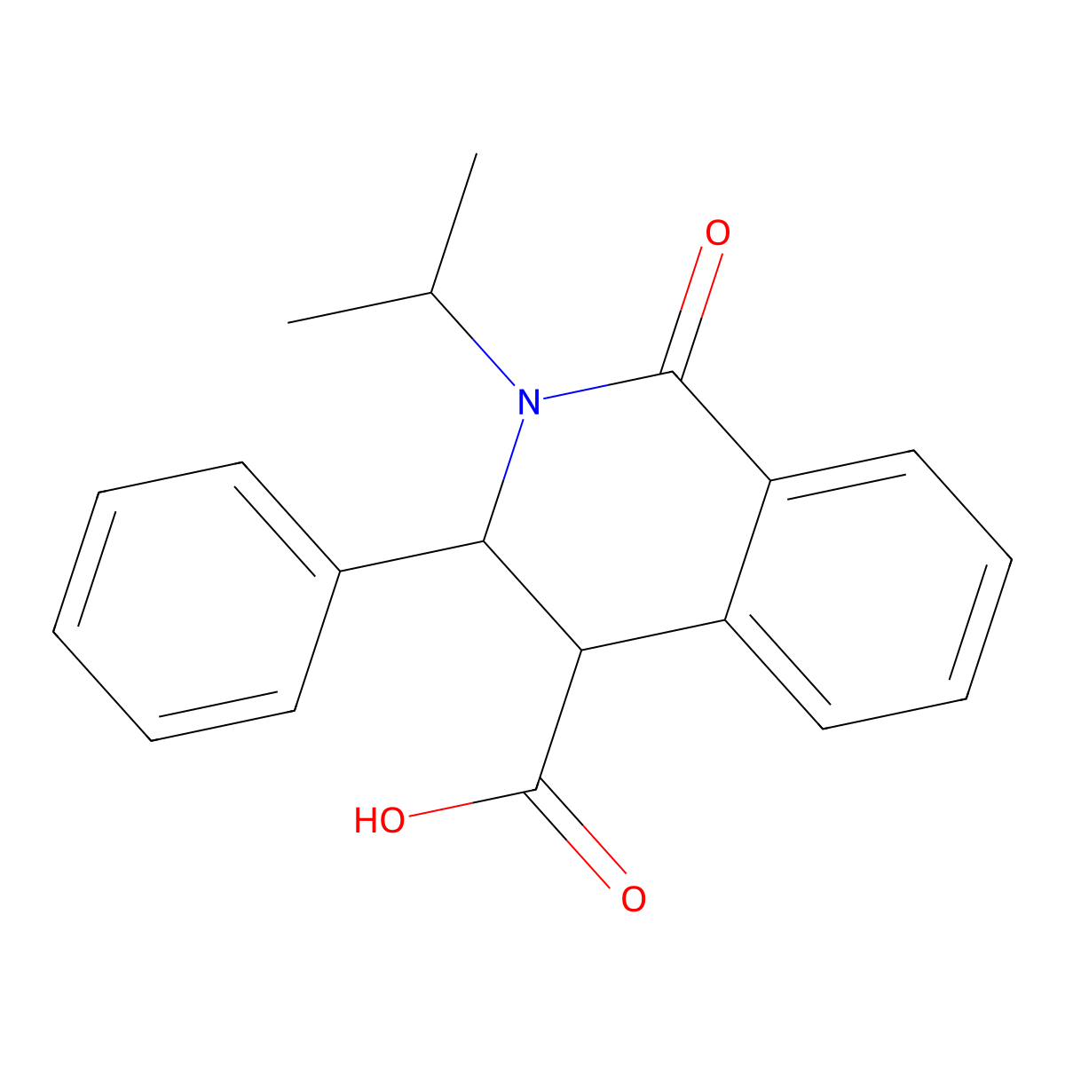 2-Isopropyl-1-oxo-3-phenyl-1,2,3,4-tetrahydroisoquinoline-4-carboxylic acid molecular structure, CAS 1189749-27-6