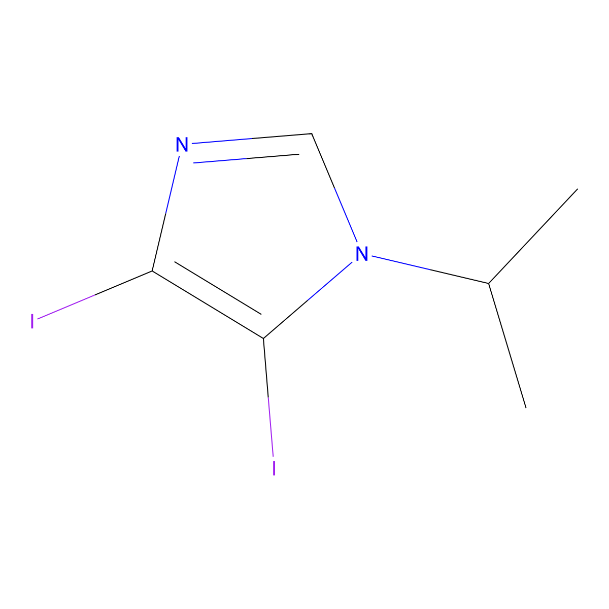 4,5-diiodo-1-isopropyl-1H-imidazole molecular structure, CAS 1189749-29-8
