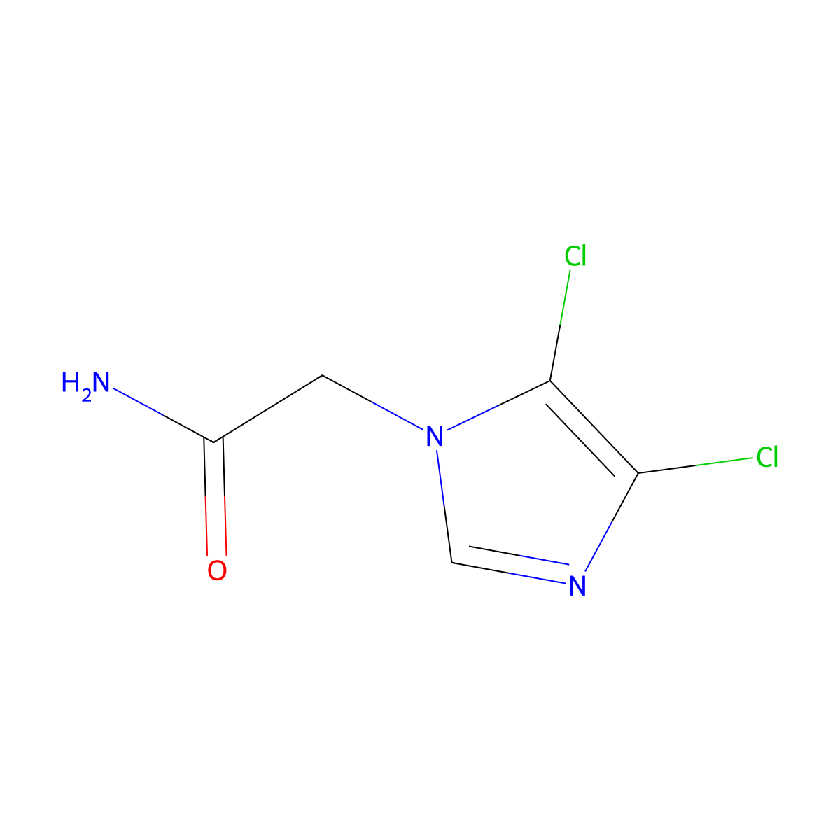 4,5-Dichloro-1H-imidazole-1-acetamide molecular structure, CAS 1189749-37-8
