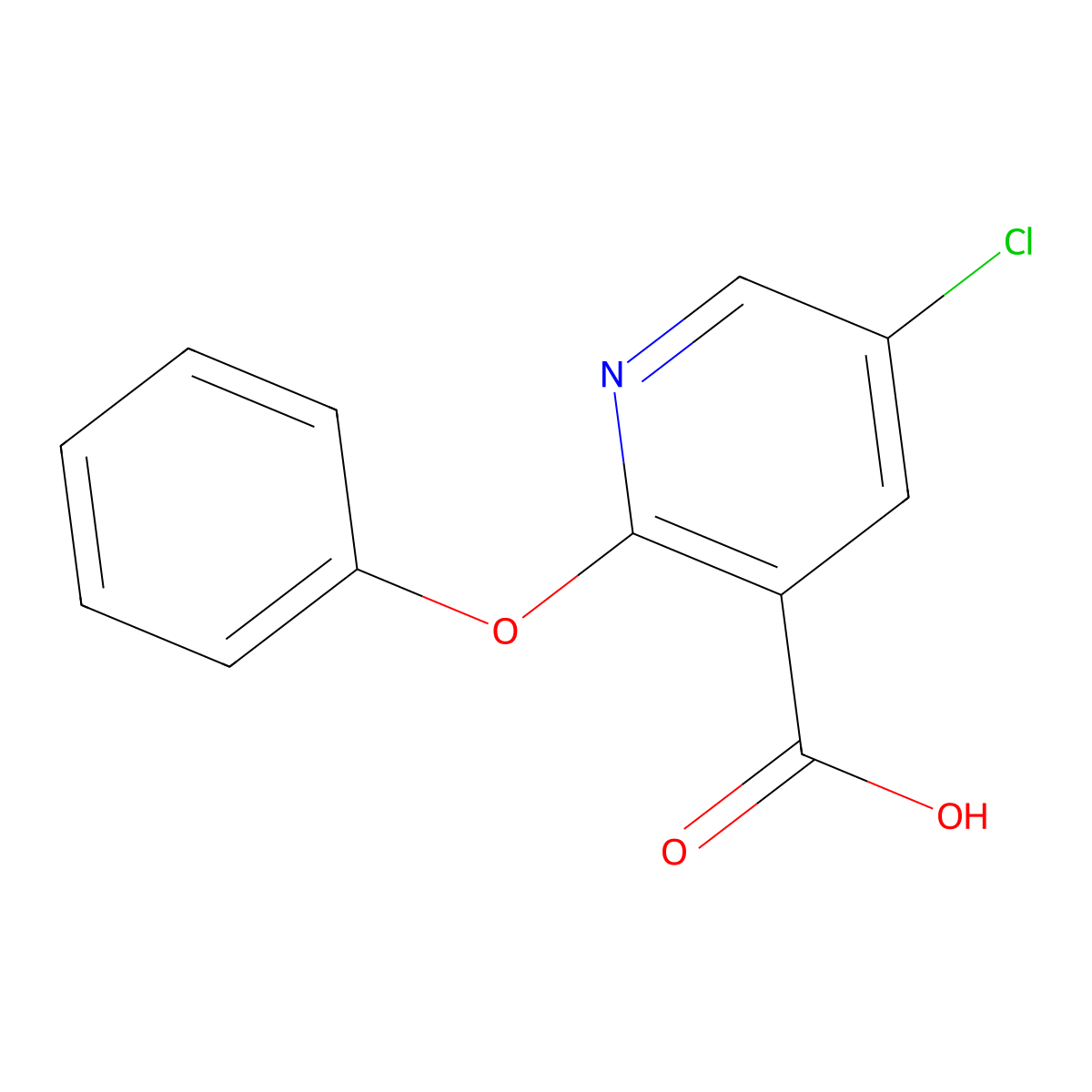 5-Chloro-2-phenoxynicotinic acid molecular structure, CAS 1189749-38-9