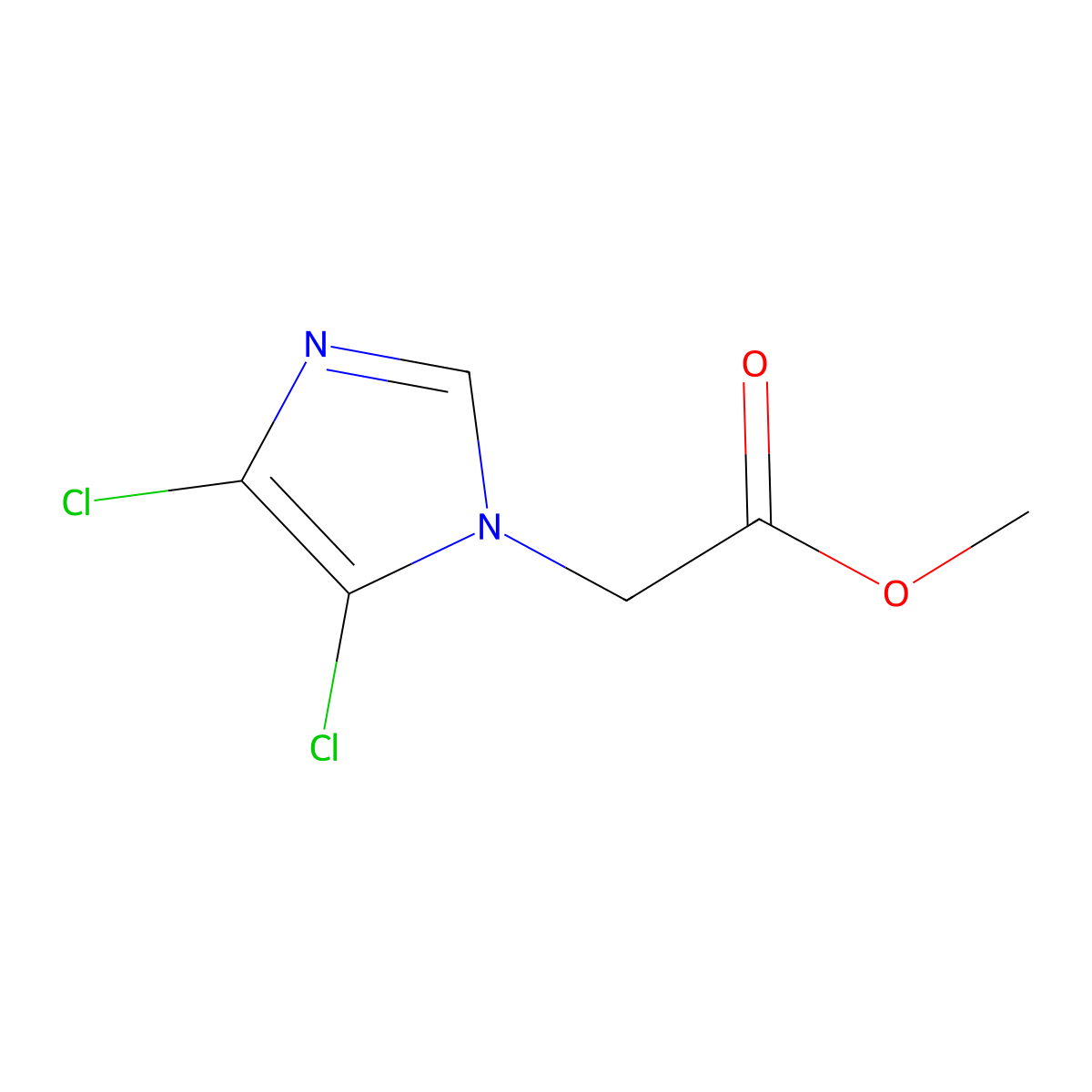 methyl 2-(4,5-dichloro-1H-imidazol-1-yl)acetate molecular structure, CAS 1189749-39-0