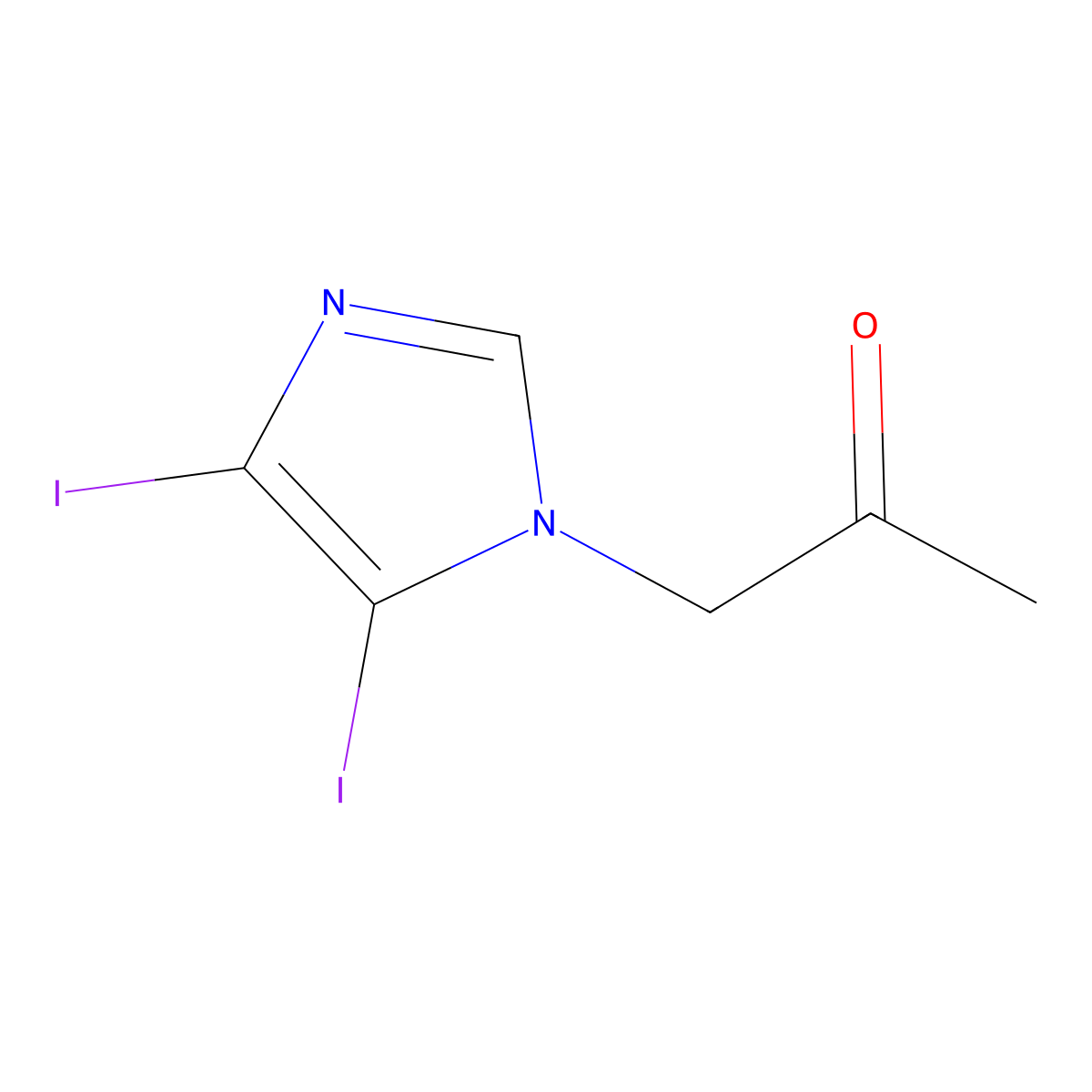 1-(4,5-diiodo-1H-imidazol-1-yl)propan-2-one molecular structure, CAS 1189749-42-5