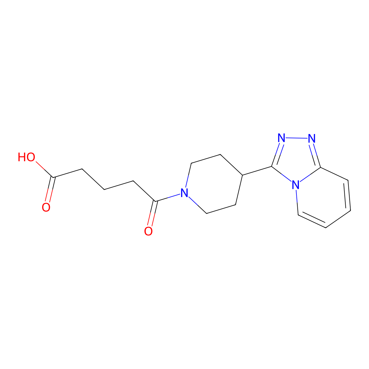 5-(4-([1,2,4]Triazolo[4,3-a]pyridin-3-yl)piperidin-1-yl)-5-oxopentanoic acid molecular structure, CAS 1189749-48-1