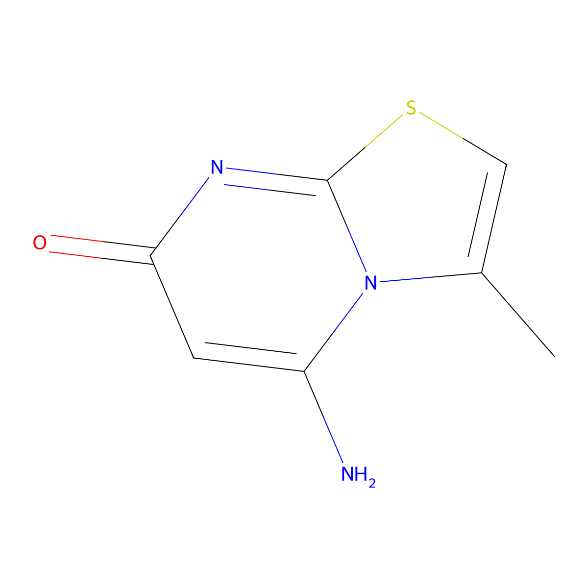 5-amino-3-methyl-7H-thiazolo[3,2-a]pyrimidin-7-one molecular structure, CAS 1189749-50-5