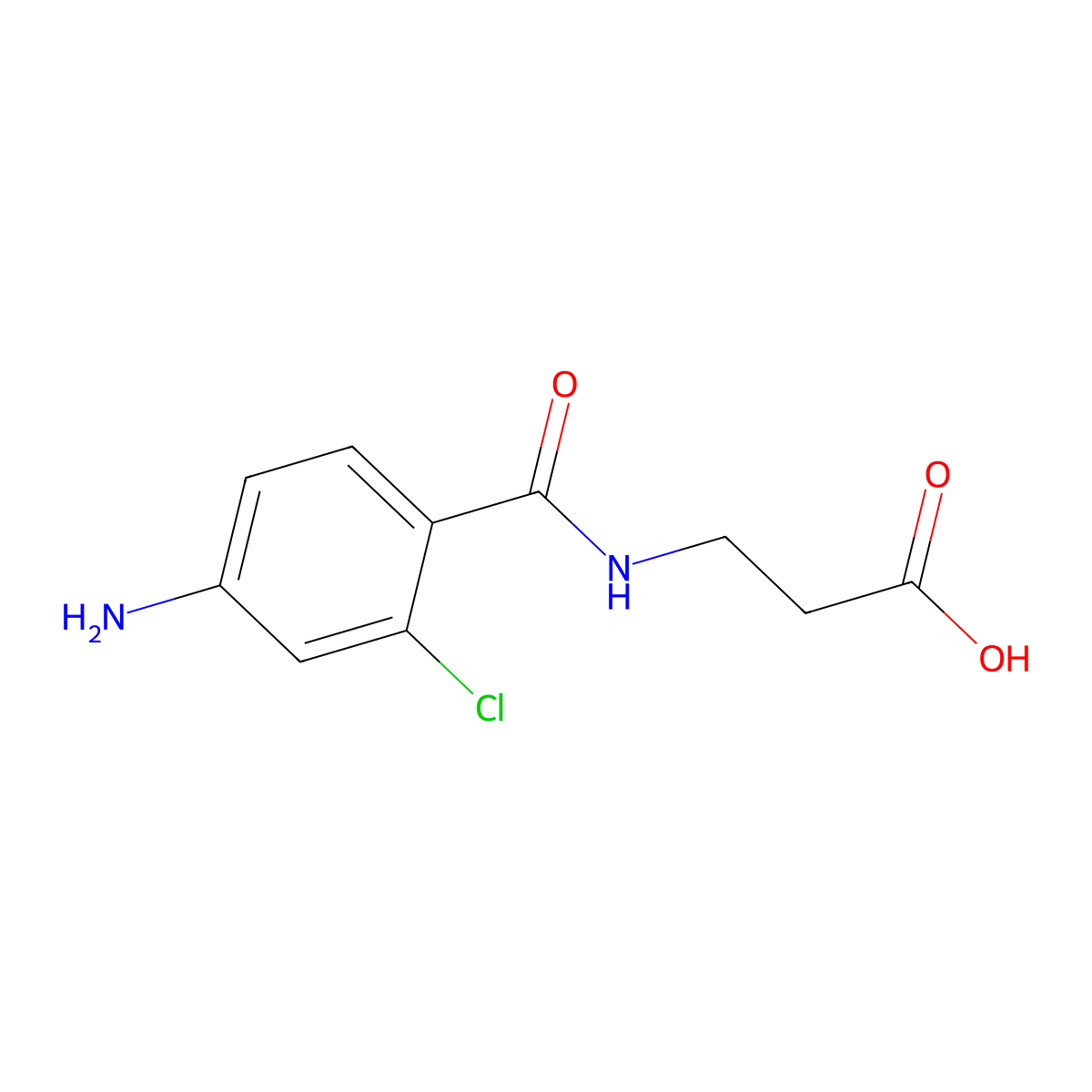 3-(4-Amino-2-chlorobenzamido)propanoic acid molecular structure, CAS 1189749-56-1