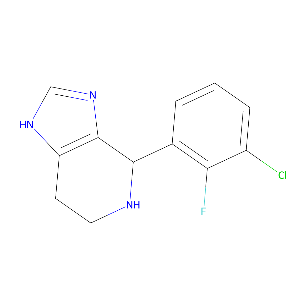 4-(3-chloro-2-fluorophenyl)-4,5,6,7-tetrahydro-3H-imidazo[4,5-c]pyridine molecular structure, CAS 1189749-62-9
