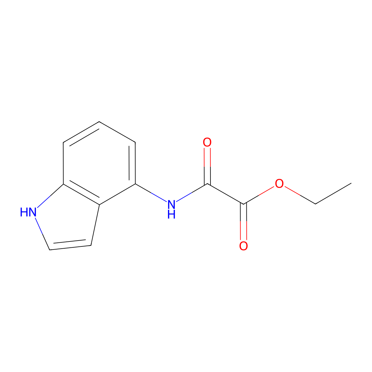 ethyl 2-((1H-indol-4-yl)amino)-2-oxoacetate molecular structure, CAS 1189749-63-0