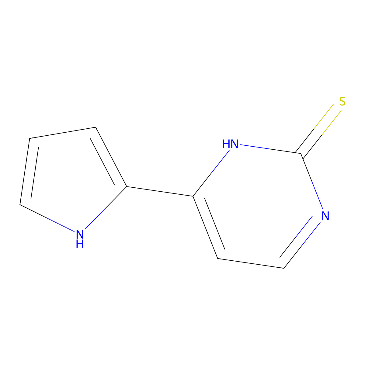 4-(1H-pyrrol-2-yl)pyrimidine-2(1H)-thione molecular structure, CAS 1189749-69-6