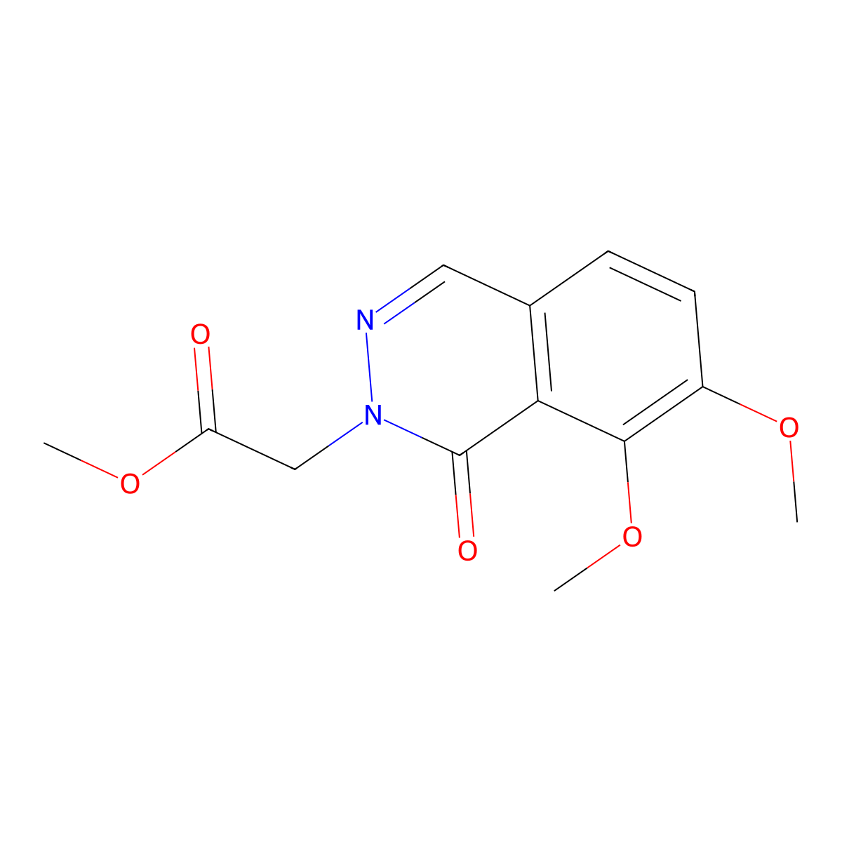 methyl 2-(7,8-dimethoxy-1-oxophthalazin-2(1H)-yl)acetate molecular structure, CAS 1189749-80-1