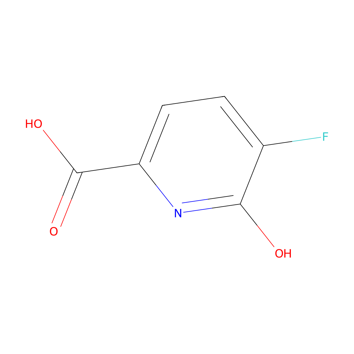 5-Fluoro-6-hydroxypicolinic acid molecular structure, CAS 1189757-55-8