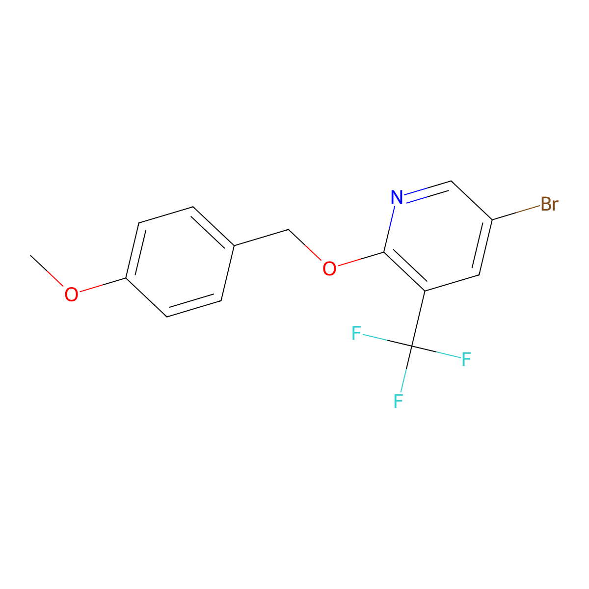 5-Bromo-2-((4-methoxybenzyl)oxy)-3-(trifluoromethyl)pyridine molecular structure, CAS 1189757-57-0