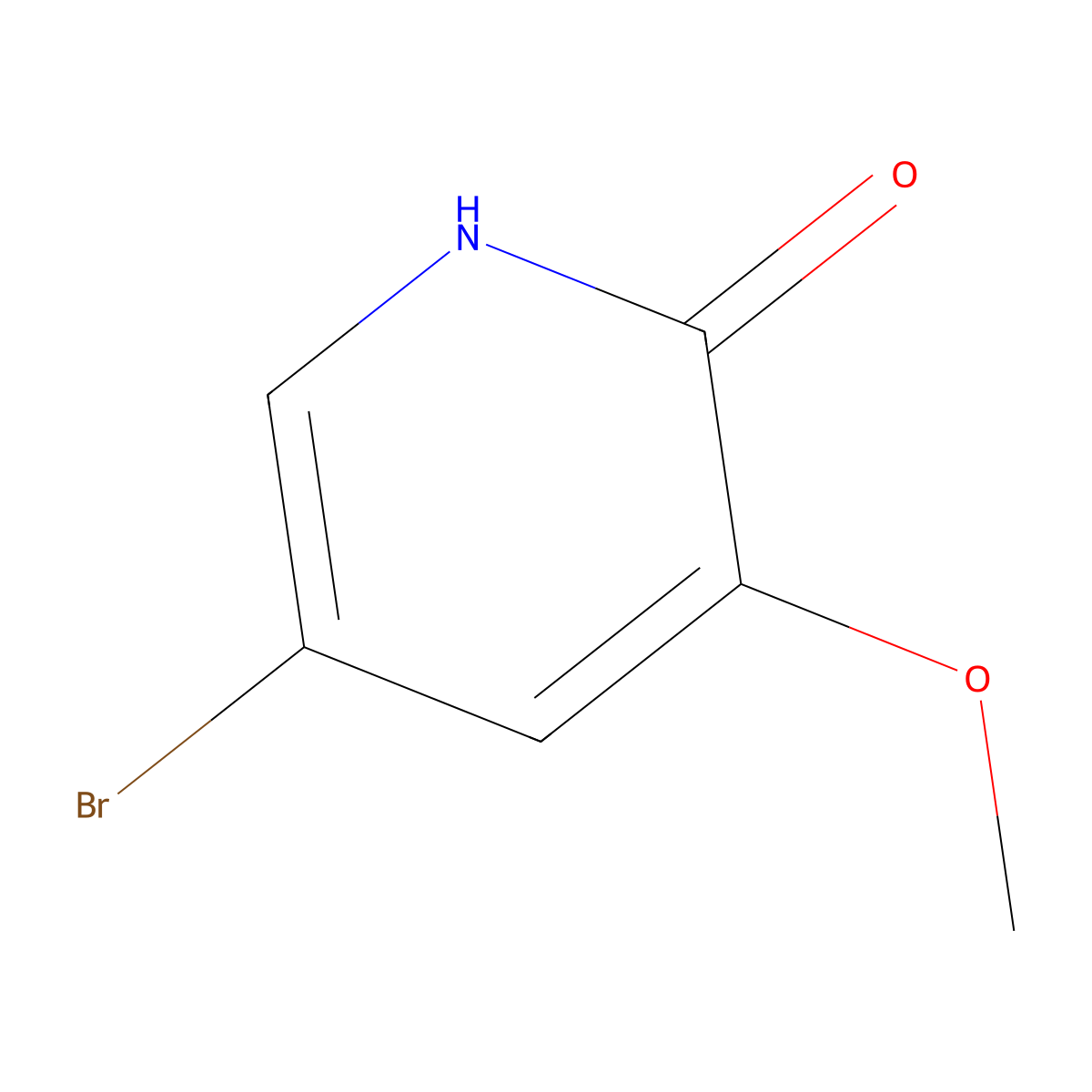 5-Bromo-3-methoxypyridin-2(1H)-one molecular structure, CAS 1189757-62-7