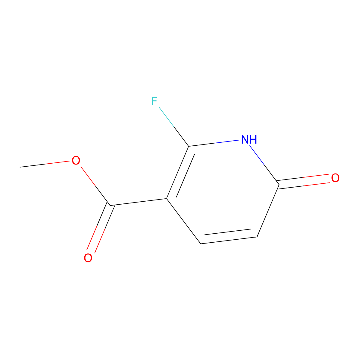 Methyl 2-fluoro-6-oxo-1,6-dihydropyridine-3-carboxylate molecular structure, CAS 1189757-67-2