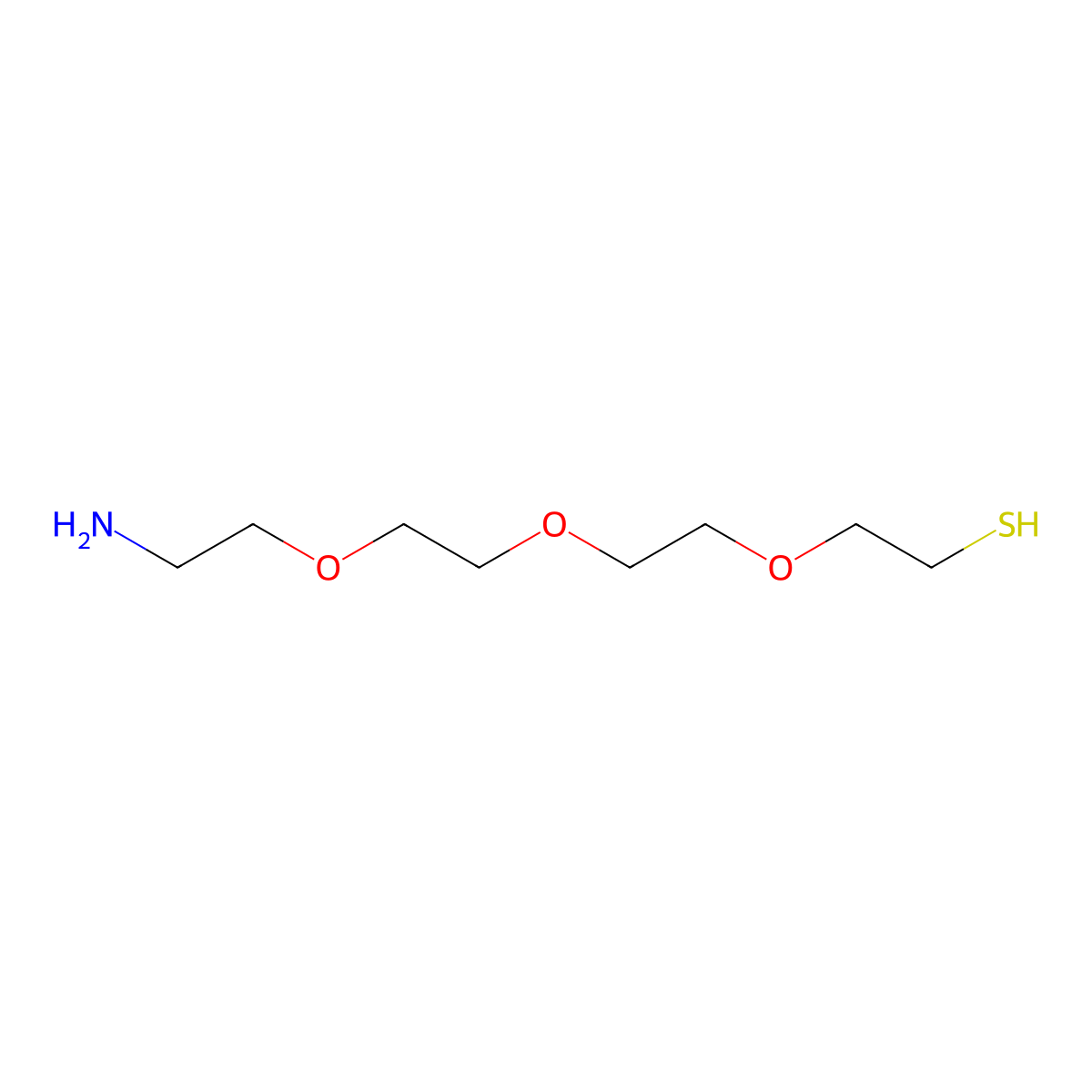 HS-Peg3-CH2CH2NH2 molecular structure, CAS 1189760-69-7