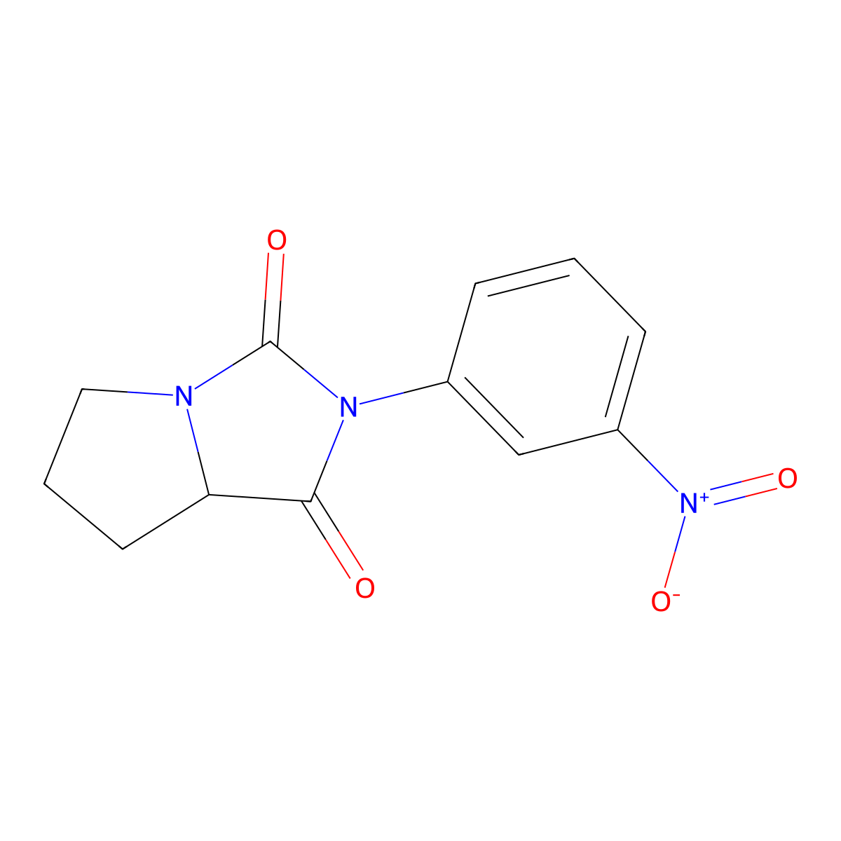 2-(3-nitrophenyl)tetrahydro-1H-pyrrolo[1,2-c]imidazole-1,3(2H)-dione molecular structure, CAS 1189765-13-6