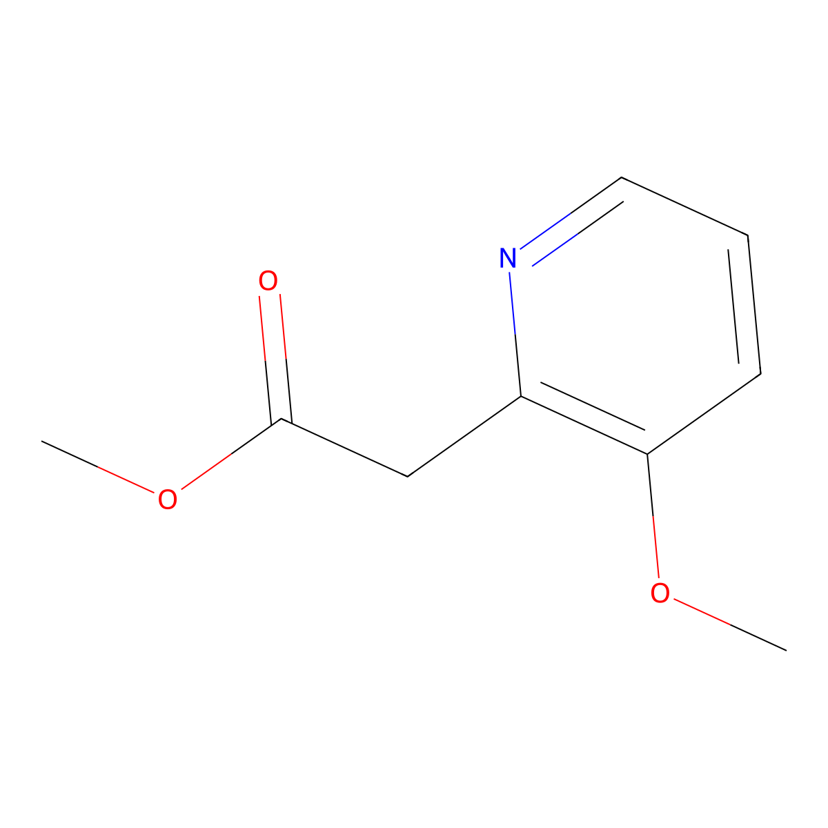Methyl 2-(3-methoxypyridin-2-YL)acetate molecular structure, CAS 1189770-52-2