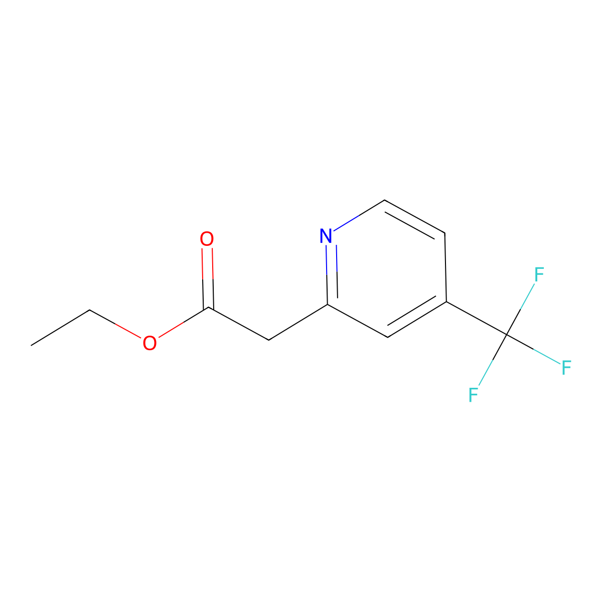 Ethyl 2-(4-(trifluoromethyl)pyridin-2-yl)acetate molecular structure, CAS 1189770-53-3