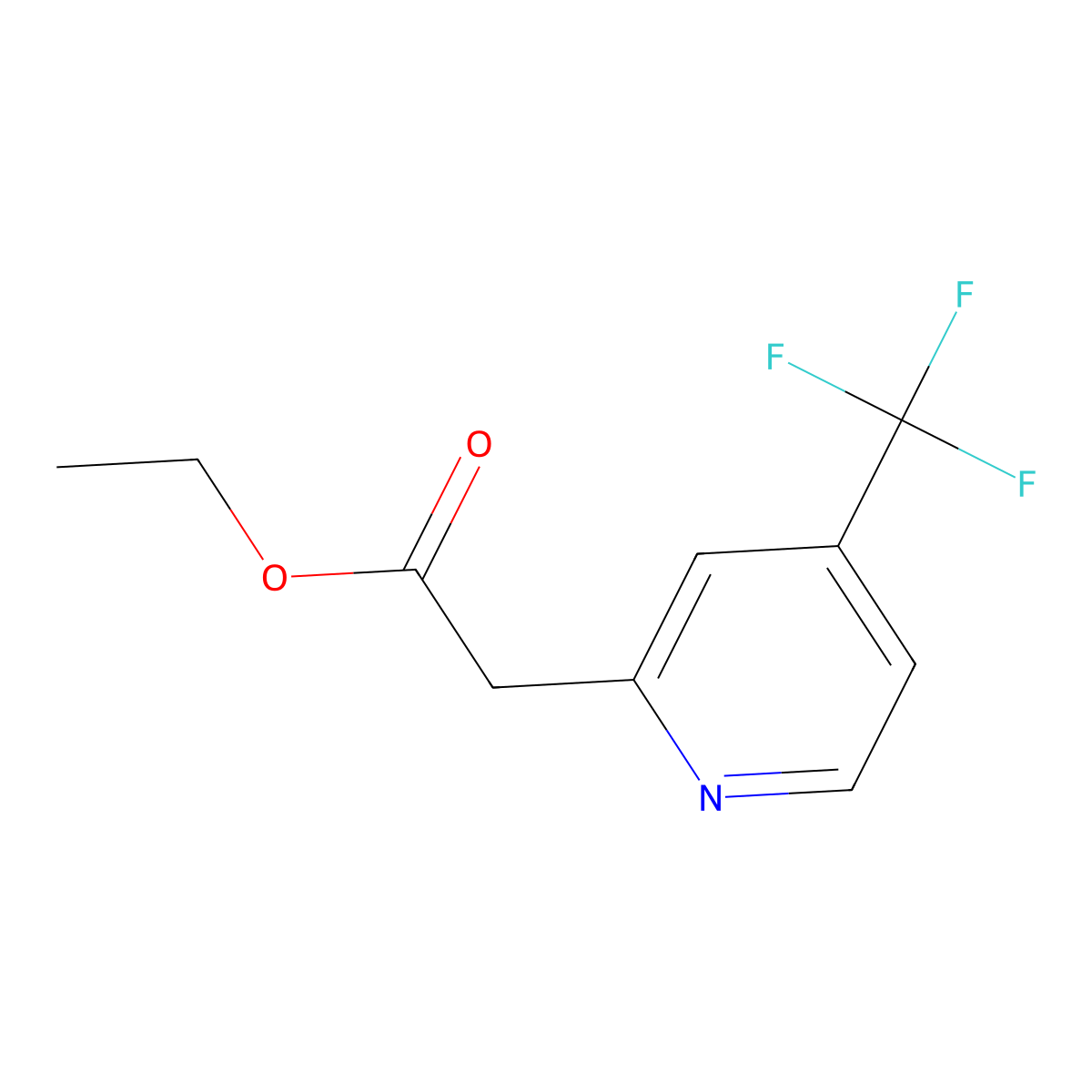 Ethyl 2-(4-(trifluoromethyl)pyridin-2-yl)acetate molecular structure, CAS 1189770-53-3