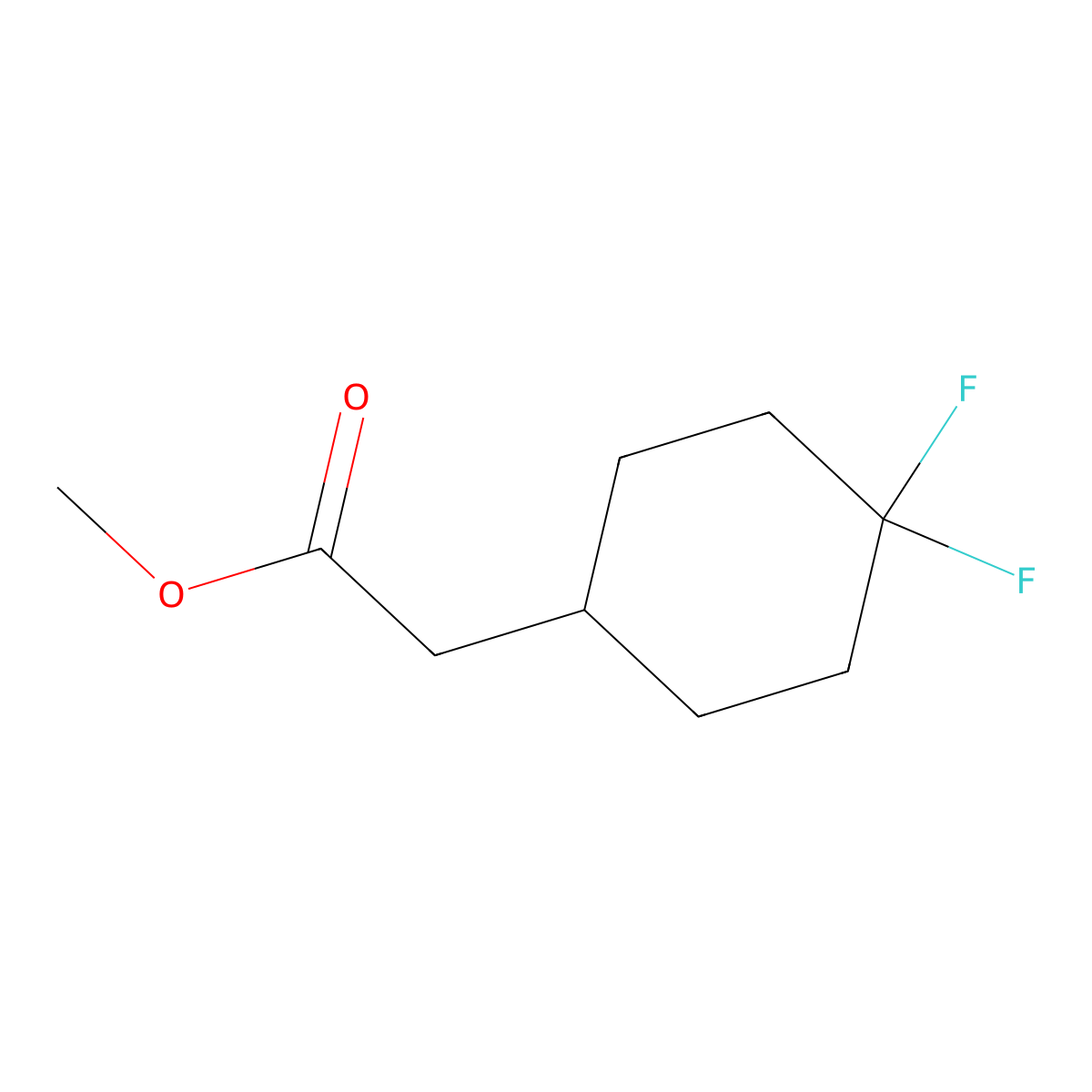 Methyl 2-(4,4-difluorocyclohexyl)acetate molecular structure, CAS 1189770-55-5
