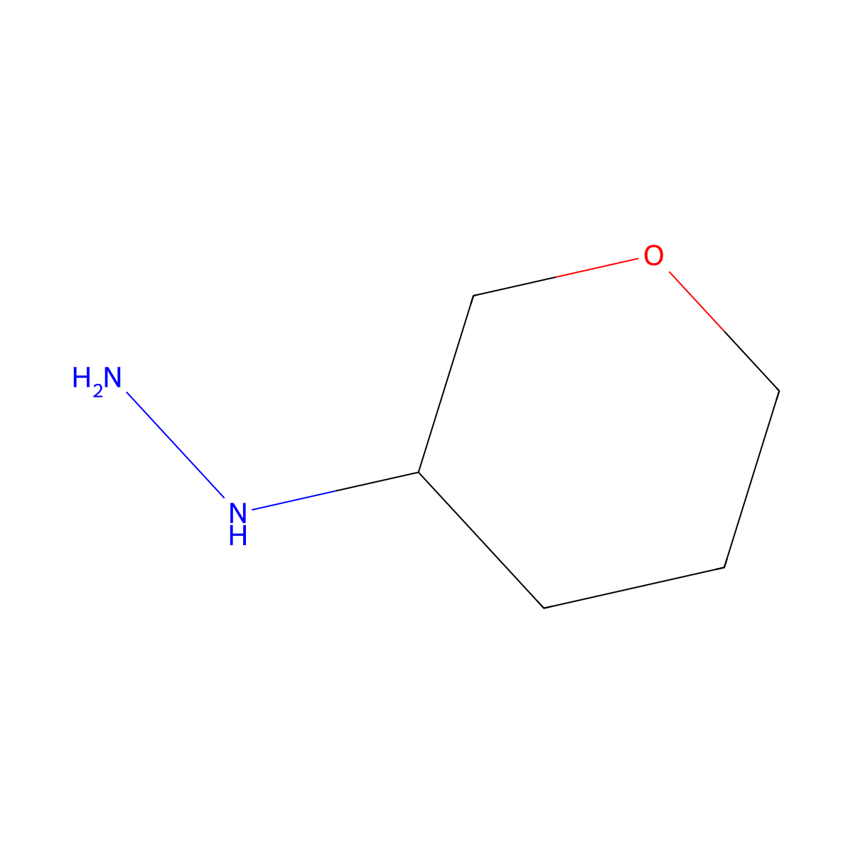 (Tetrahydro-2H-pyran-3-yl)hydrazine molecular structure, CAS 1189771-98-9