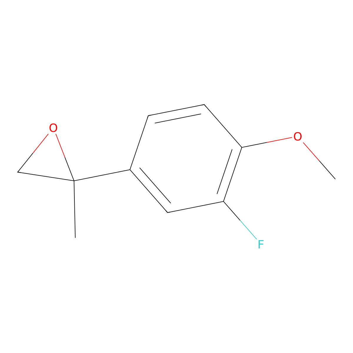 2-(3-Fluoro-4-methoxyphenyl)-2-methyloxirane molecular structure, CAS 1189785-35-0