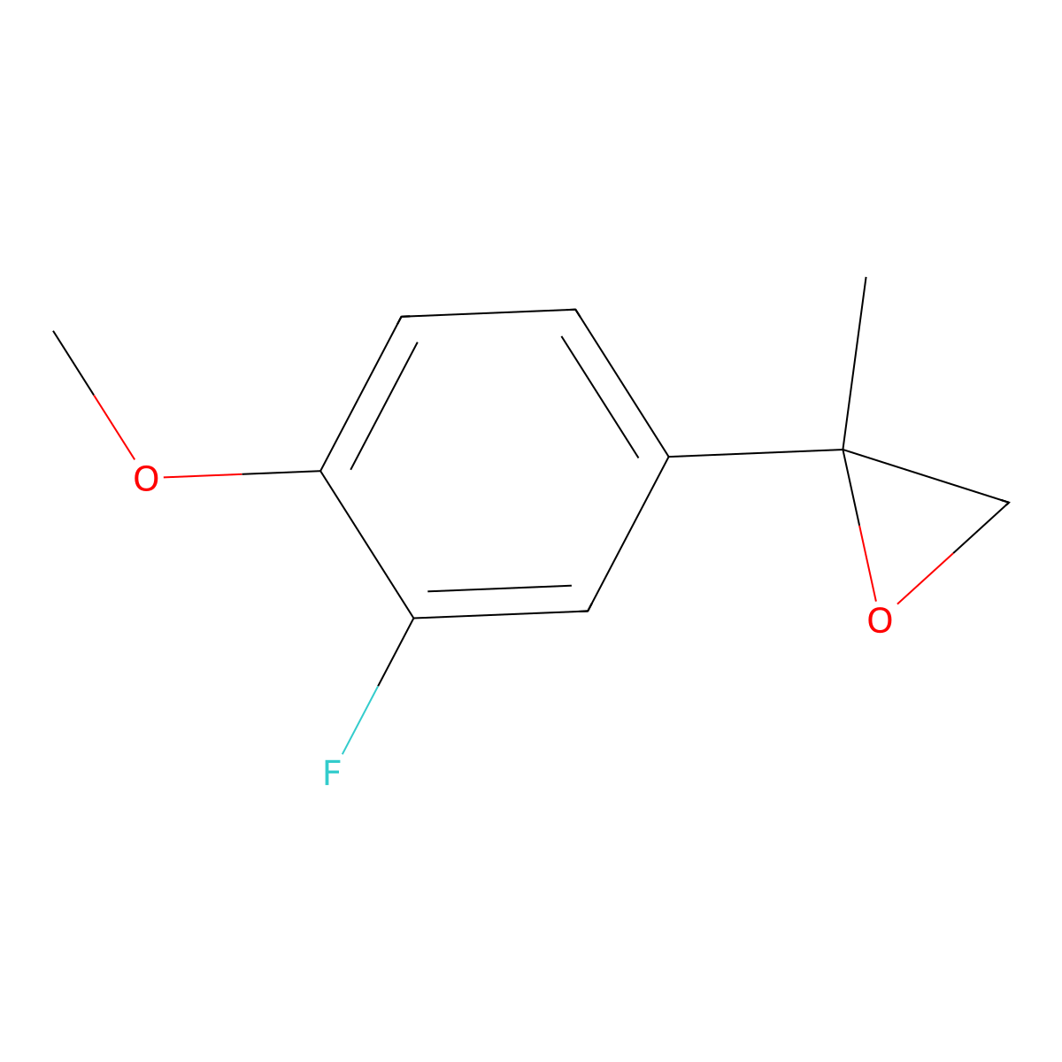 2-(3-Fluoro-4-methoxyphenyl)-2-methyloxirane molecular structure, CAS 1189785-35-0