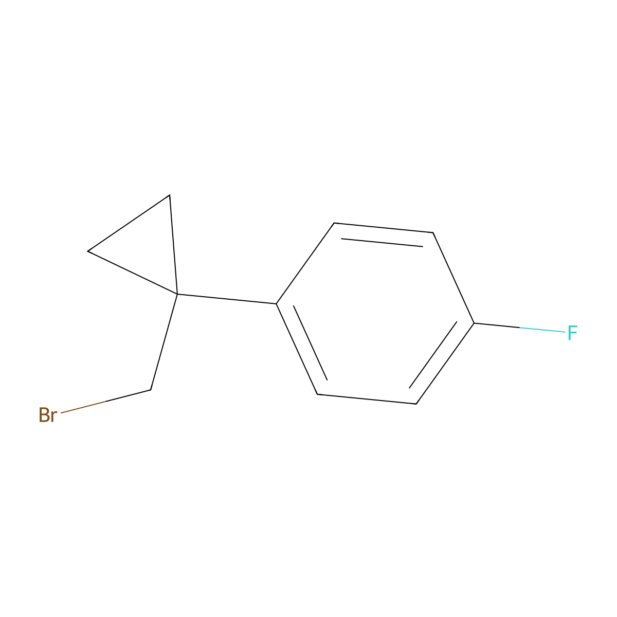 1-[1-(Bromomethyl)cyclopropyl]-4-fluorobenzene molecular structure, CAS 1189799-02-7