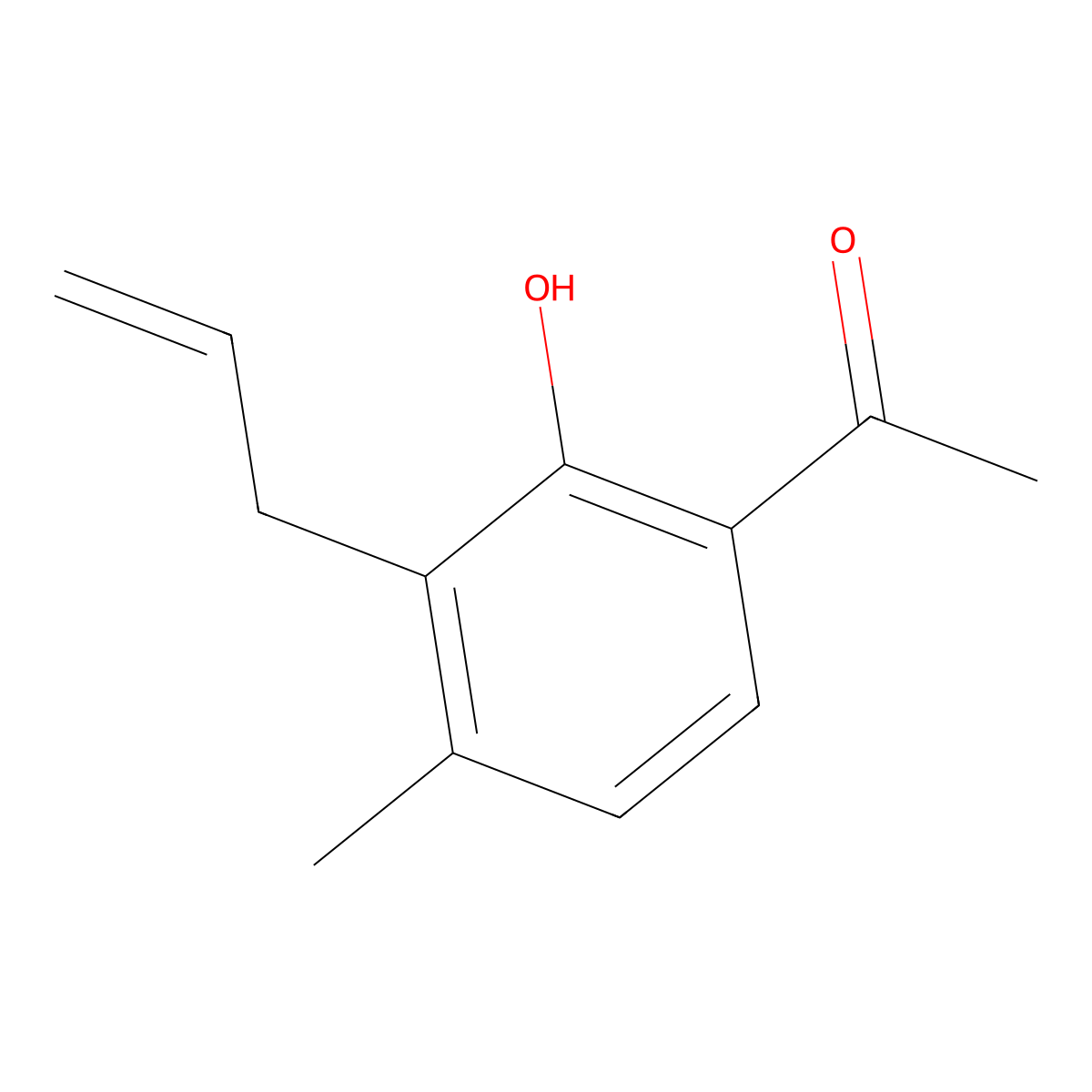 1-(3-Allyl-2-hydroxy-4-methylphenyl)ethanone molecular structure, CAS 1189818-97-0