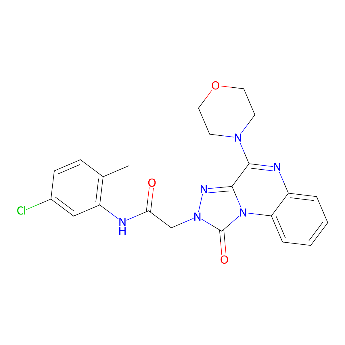 N-(5-chloro-2-methylphenyl)-2-(4-morpholino-1-oxo-[1,2,4]triazolo[4,3-a]quinoxalin-2(1H)-yl)acetamide molecular structure, CAS 1189854-35-0