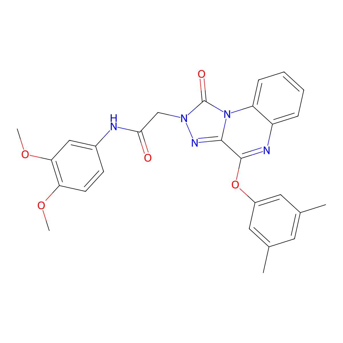 N-(3,4-dimethoxyphenyl)-2-(4-(3,5-dimethylphenoxy)-1-oxo-[1,2,4]triazolo[4,3-a]quinoxalin-2(1H)-yl)acetamide molecular structure, CAS 1189860-04-5