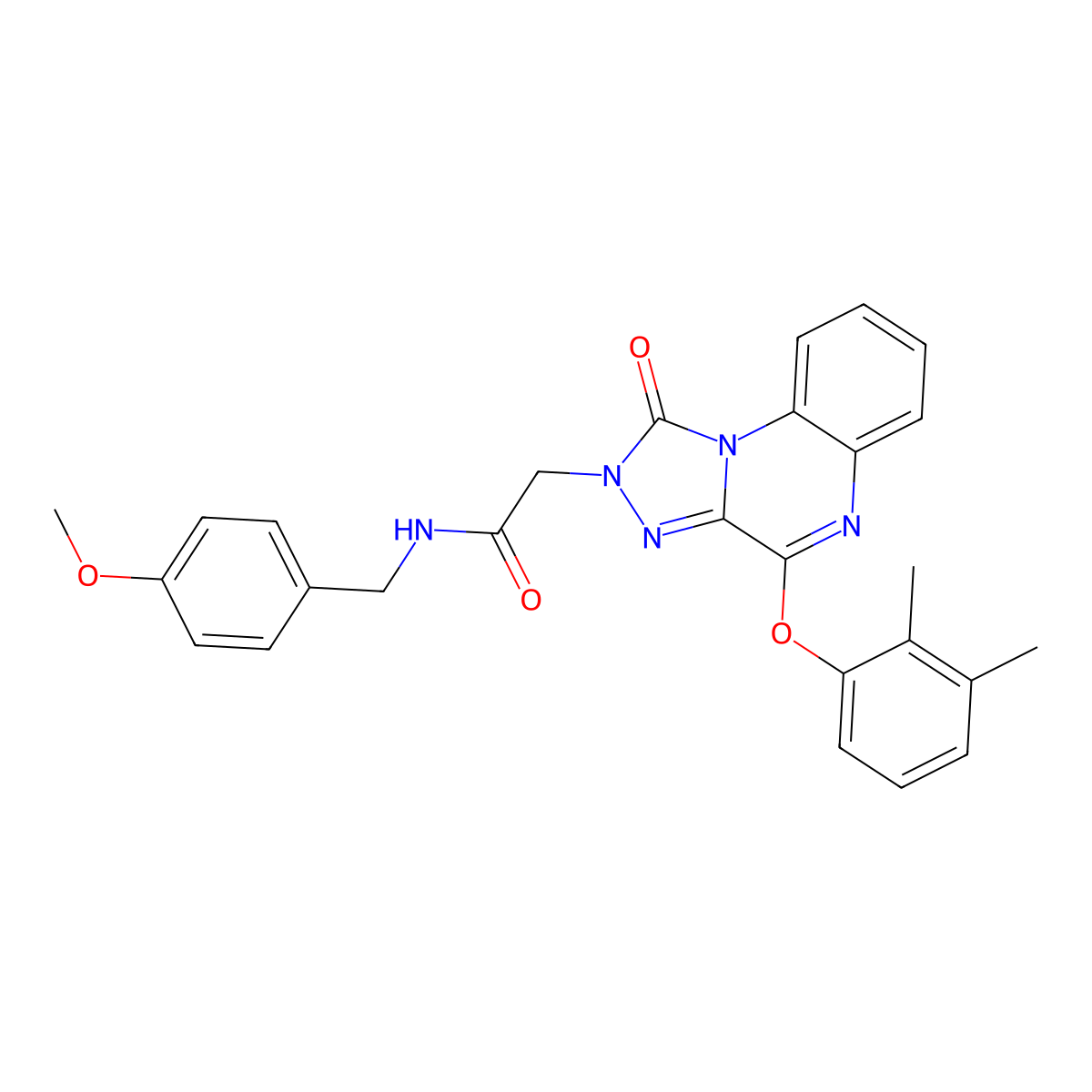2-[4-(2,3-dimethylphenoxy)-1-oxo[1,2,4]triazolo[4,3-a]quinoxalin-2(1H)-yl]-N-(4-methoxybenzyl)acetamide molecular structure, CAS 1189864-56-9