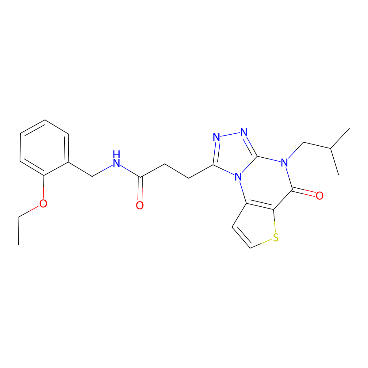 N-(2-ethoxybenzyl)-3-(4-isobutyl-5-oxo-4,5-dihydrothieno[2,3-e][1,2,4]triazolo[4,3-a]pyrimidin-1-yl)propanamide molecular structure, CAS 1189868-99-2