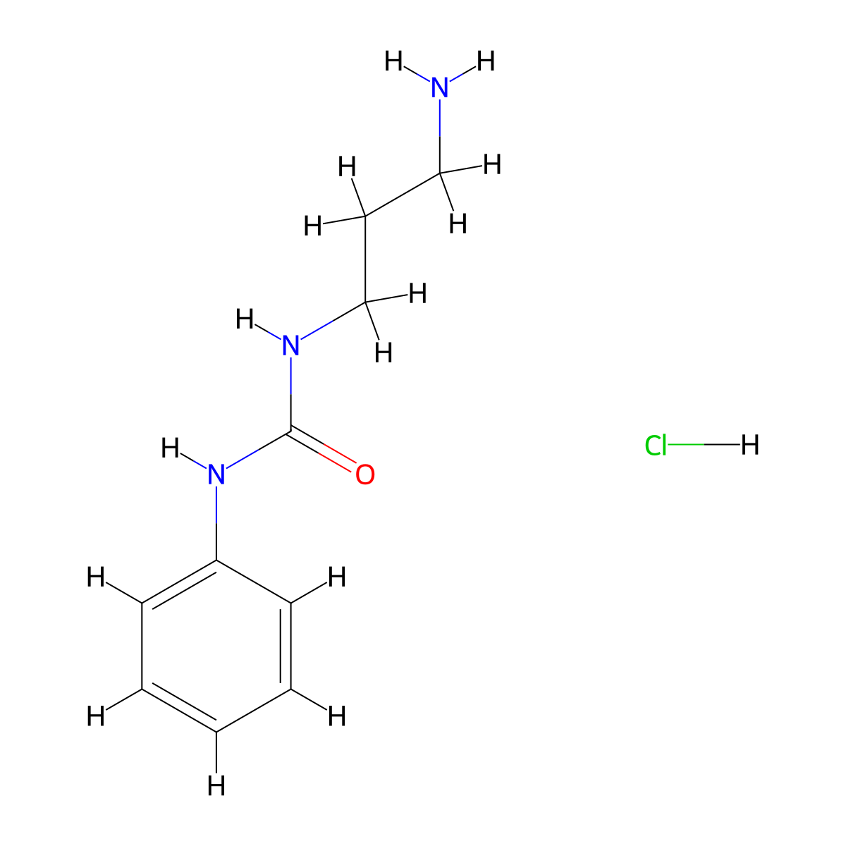 3-(3-Aminopropyl)-1-phenylurea hydrochloride molecular structure, CAS 1189869-04-2