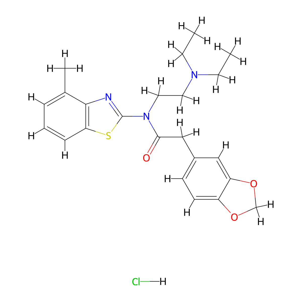 2-(benzo[d][1,3]dioxol-5-yl)-N-(2-(diethylamino)ethyl)-N-(4-methylbenzo[d]thiazol-2-yl)acetamide hydrochloride molecular structure, CAS 1189869-56-4