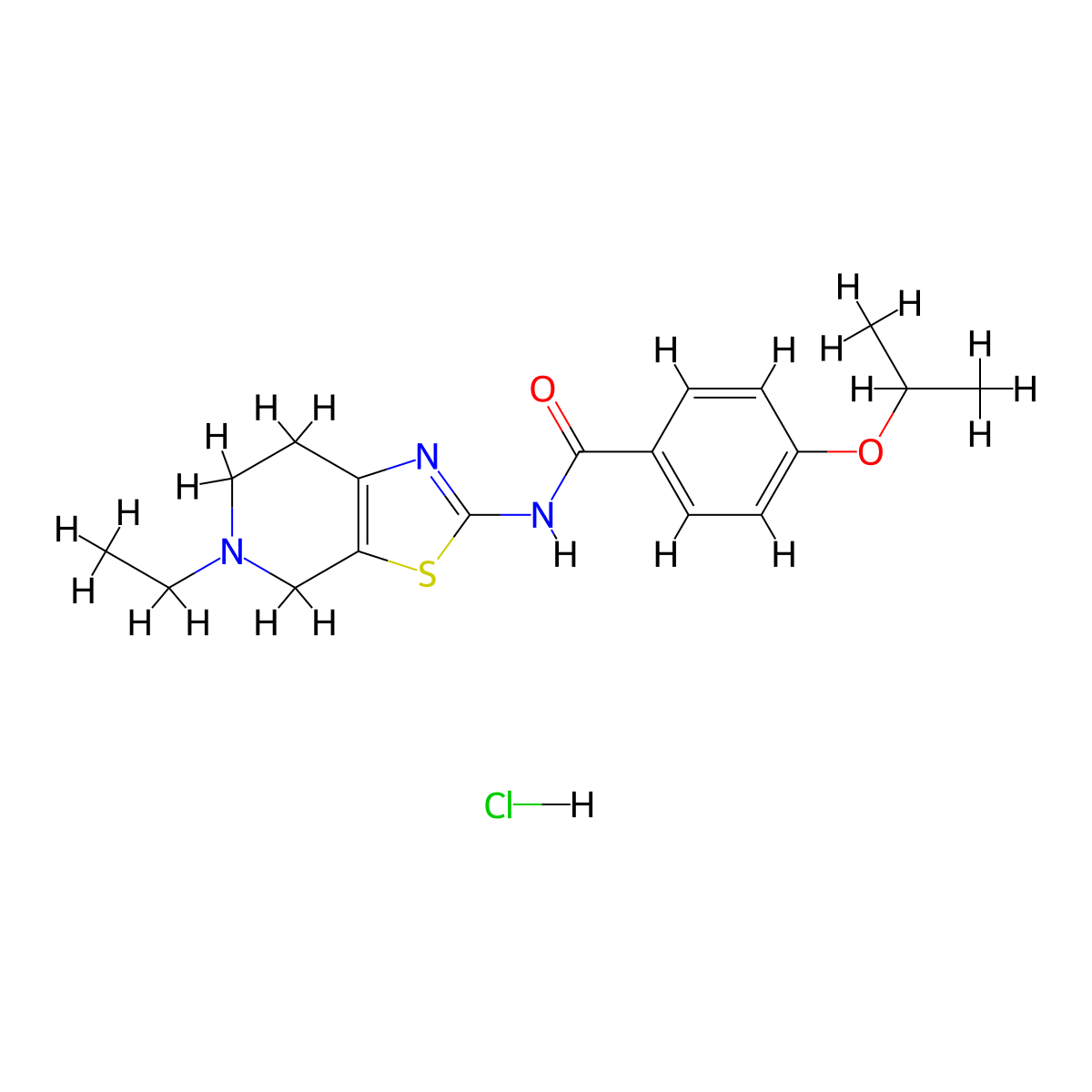 N-(5-ethyl-4,5,6,7-tetrahydrothiazolo[5,4-c]pyridin-2-yl)-4-isopropoxybenzamide hydrochloride molecular structure, CAS 1189870-98-1