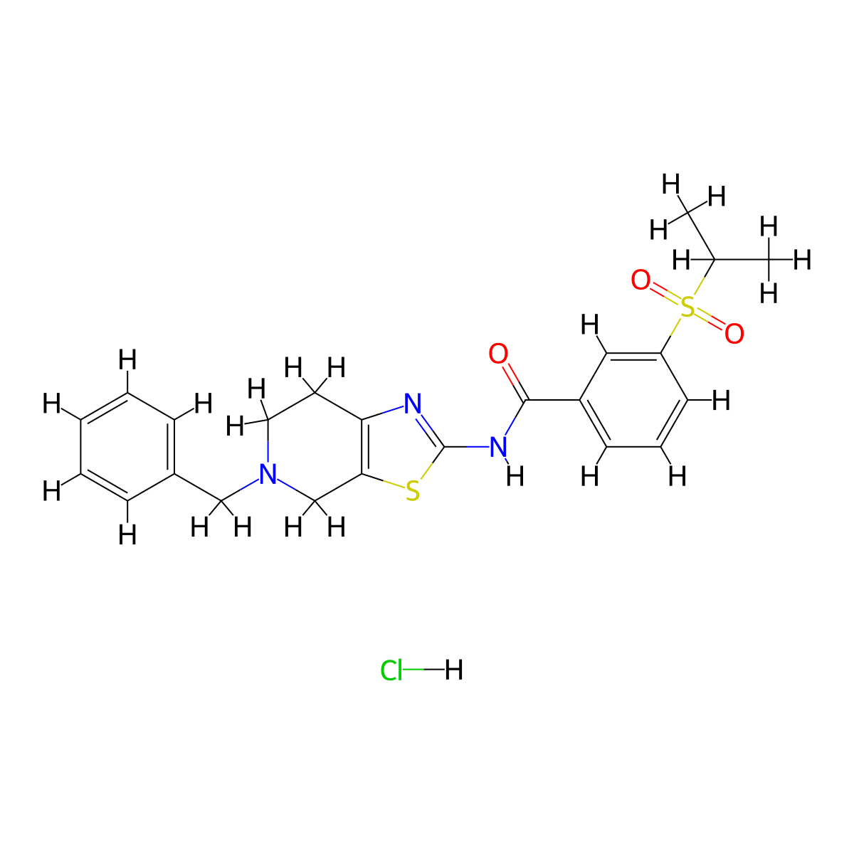 N-(5-benzyl-4,5,6,7-tetrahydrothiazolo[5,4-c]pyridin-2-yl)-3-(isopropylsulfonyl)benzamide hydrochloride molecular structure, CAS 1189872-44-3