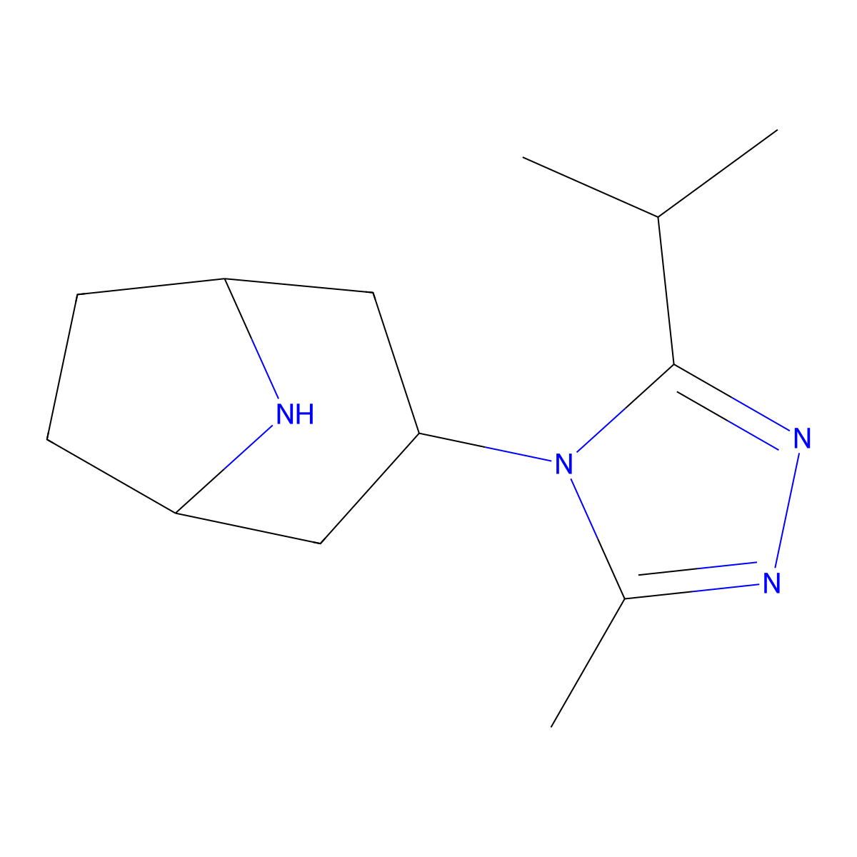 3-[3-Methyl-5-(1-methylethyl)-4H-1,2,4-triazol-4-yl]-8-azabicyclo[3.2.1]octane molecular structure, CAS 1189878-05-4