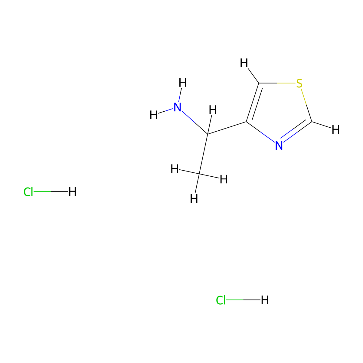 1-Thiazol-4-YL-ethylamine dihydrochloride molecular structure, CAS 1189878-73-6