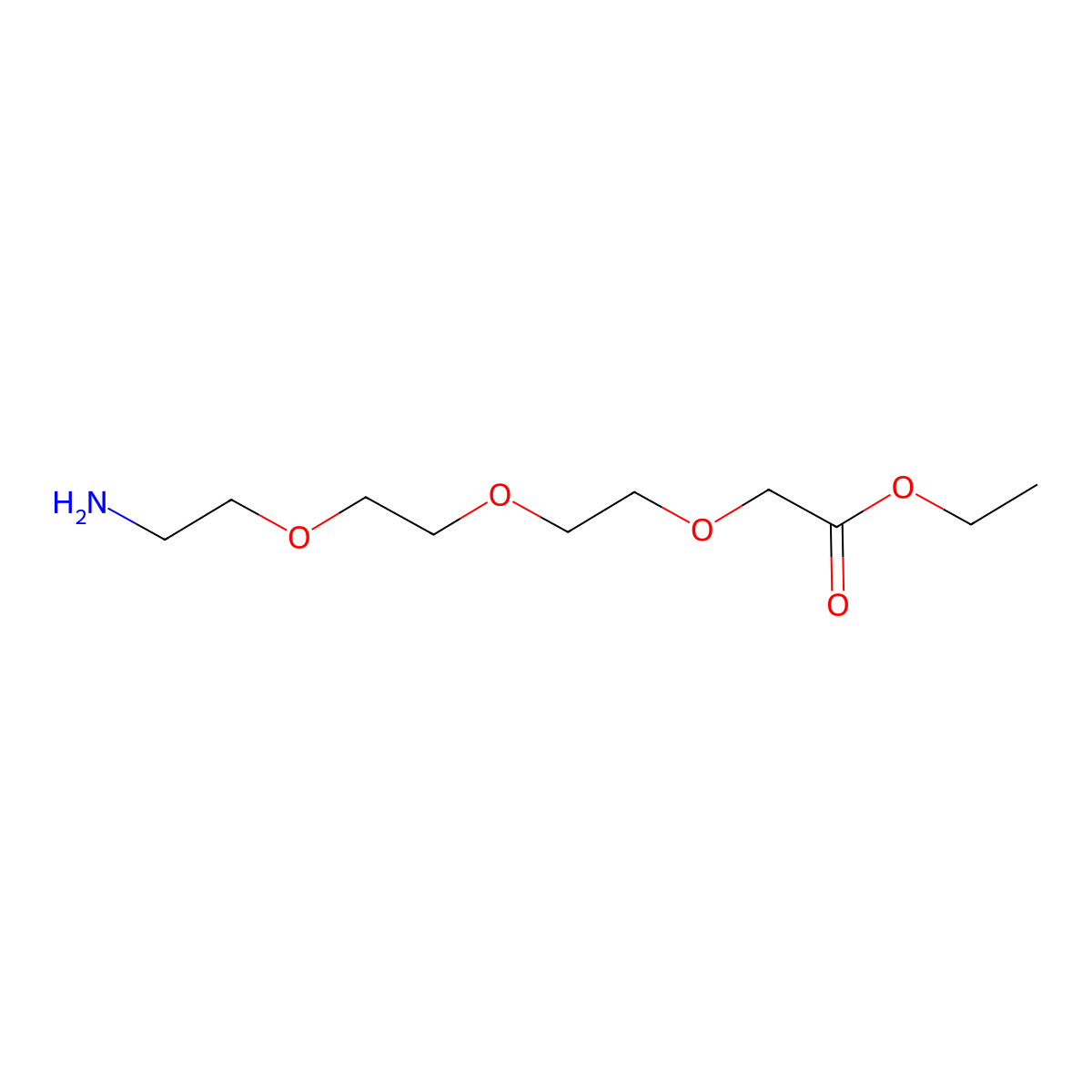 Ethyl 2-{2-[2-(2-aminoethoxy)ethoxy]ethoxy}acetate molecular structure, CAS 118988-07-1