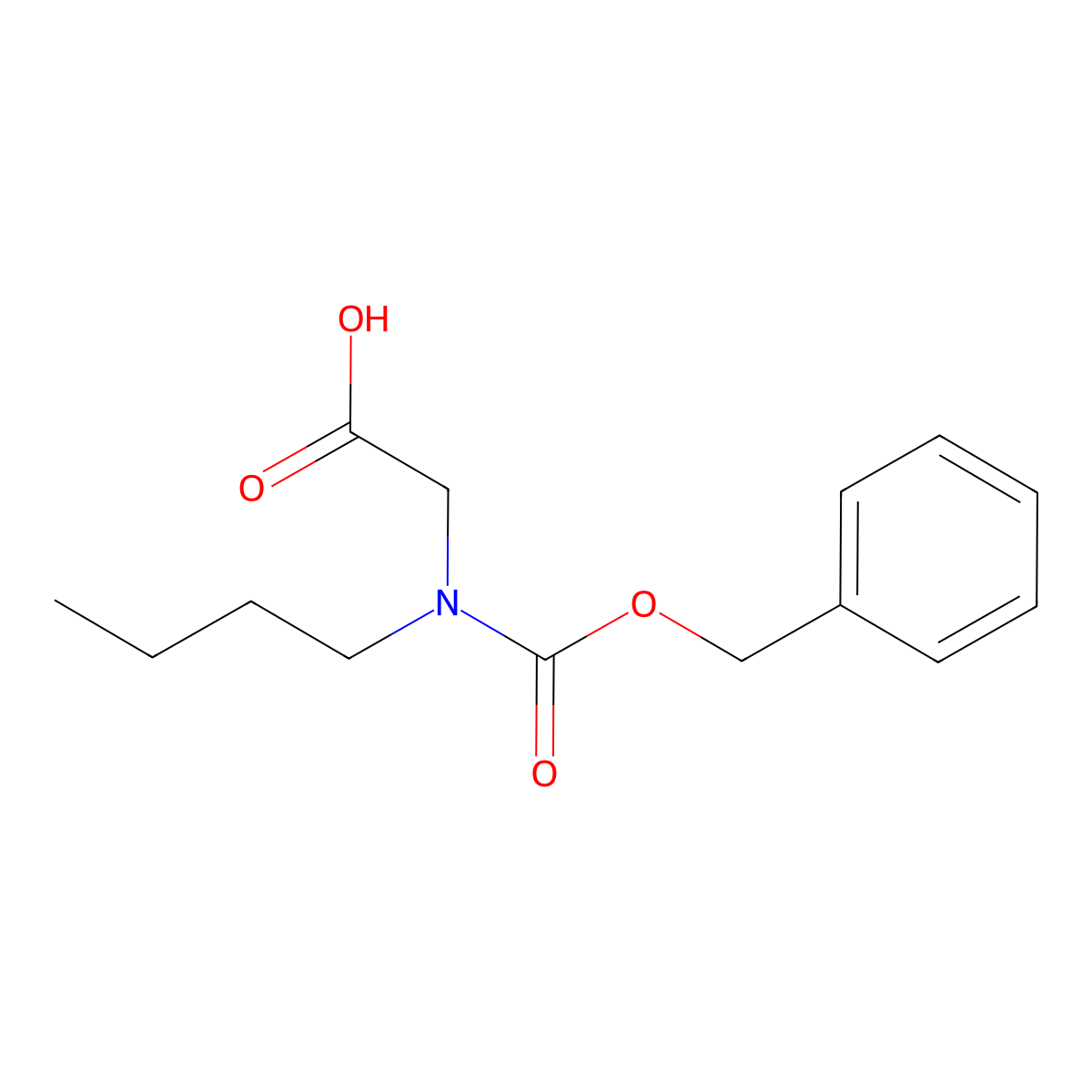 Glycine, N-butyl-N-[(phenylmethoxy)carbonyl]- molecular structure, CAS 118988-08-2