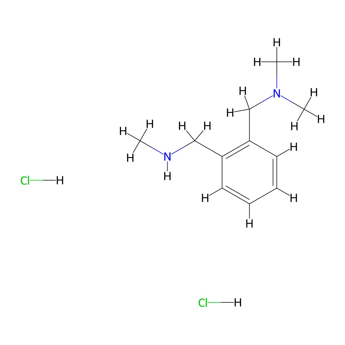 {2-[(Dimethylamino)methyl]benzyl}methylamine dihydrochloride molecular structure, CAS 1189880-37-2