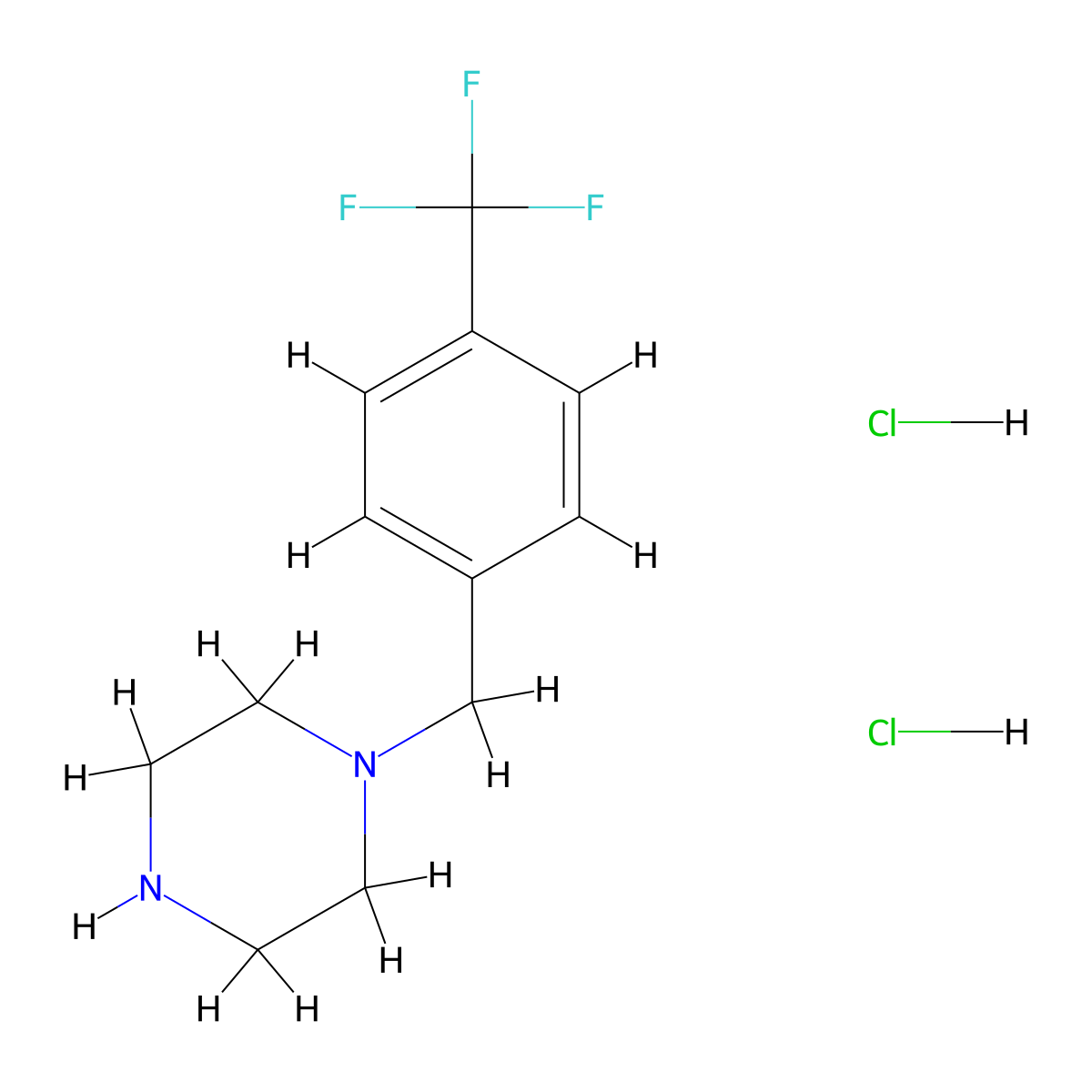 1-(4-(Trifluoromethyl)benzyl)piperazine dihydrochloride molecular structure, CAS 1189890-21-8