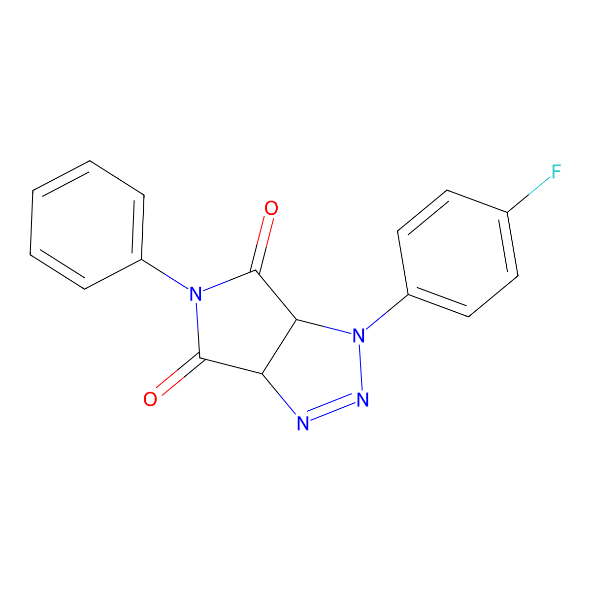 1-(4-fluorophenyl)-5-phenyl-3a,6a-dihydropyrrolo[3,4-d][1,2,3]triazole-4,6(1H,5H)-dione molecular structure, CAS 1189891-23-3