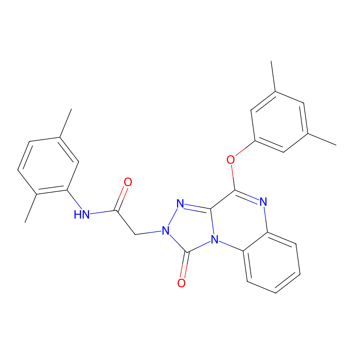 2-(4-(3,5-dimethylphenoxy)-1-oxo-[1,2,4]triazolo[4,3-a]quinoxalin-2(1H)-yl)-N-(2,5-dimethylphenyl)acetamide molecular structure, CAS 1189897-39-9