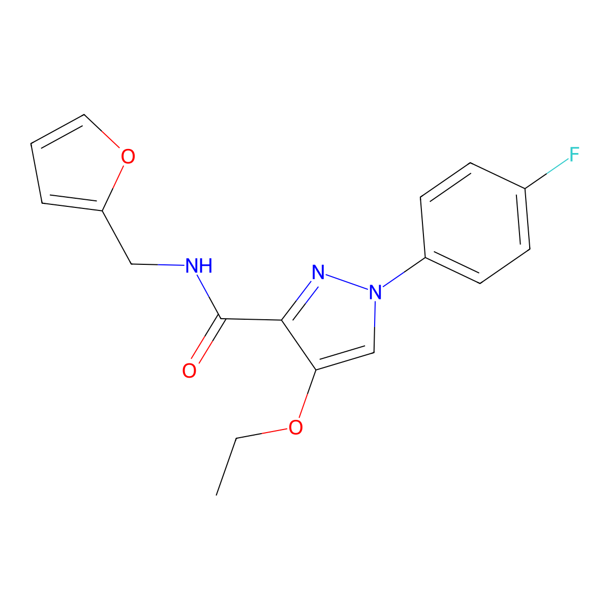 4-ethoxy-1-(4-fluorophenyl)-N-(furan-2-ylmethyl)-1H-pyrazole-3-carboxamide molecular structure, CAS 1189897-96-8