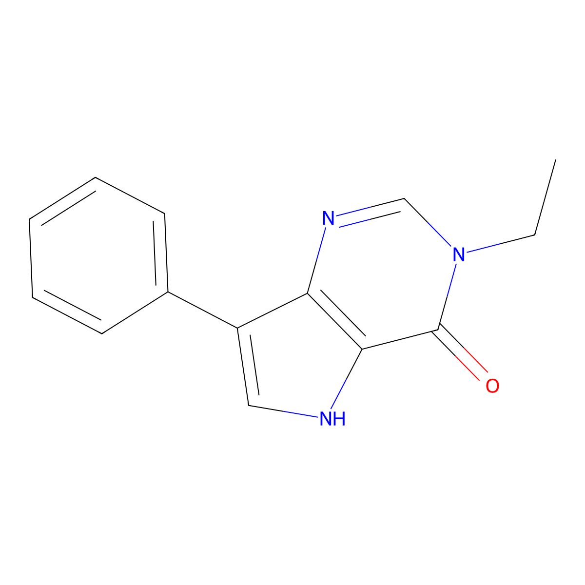 3-ethyl-7-phenyl-3,5-dihydro-4H-pyrrolo[3,2-d]pyrimidin-4-one molecular structure, CAS 1189898-75-6