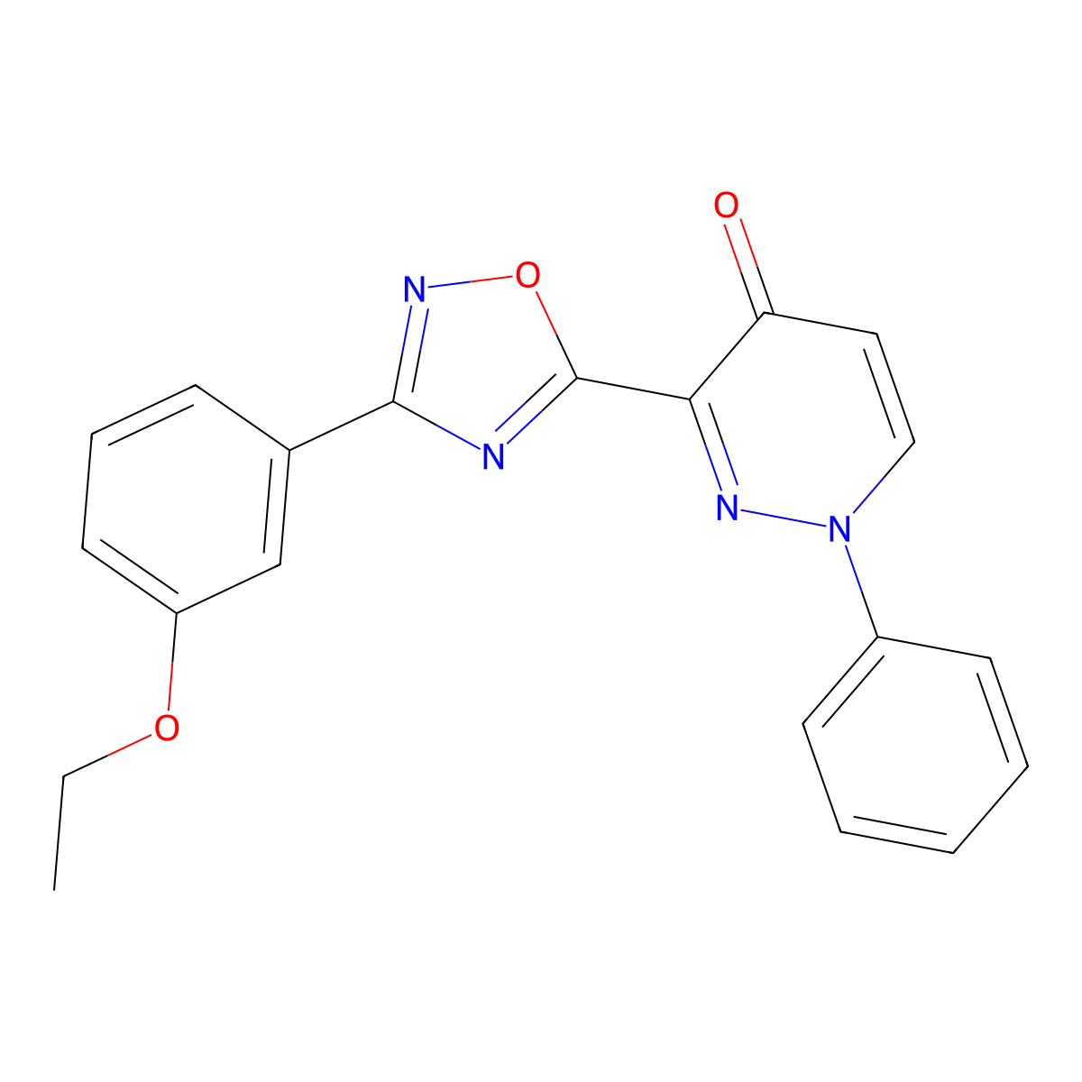 3-(3-(3-ethoxyphenyl)-1,2,4-oxadiazol-5-yl)-1-phenylpyridazin-4(1H)-one molecular structure, CAS 1189899-61-3